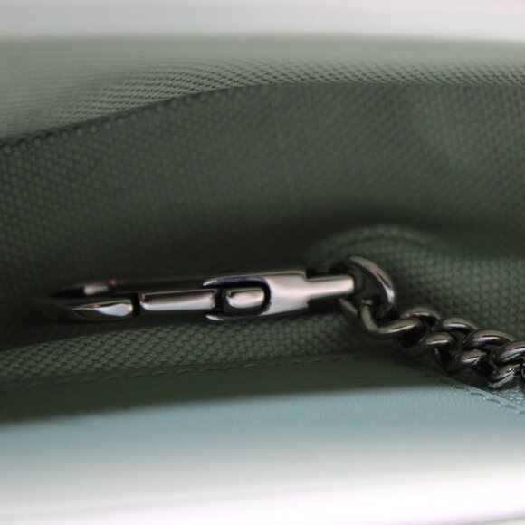 NWT GUCCI GG Ophidia Summer Denim Harness Travel Shoulder Bag Salvy Green 757309 - Picture 7 of 12